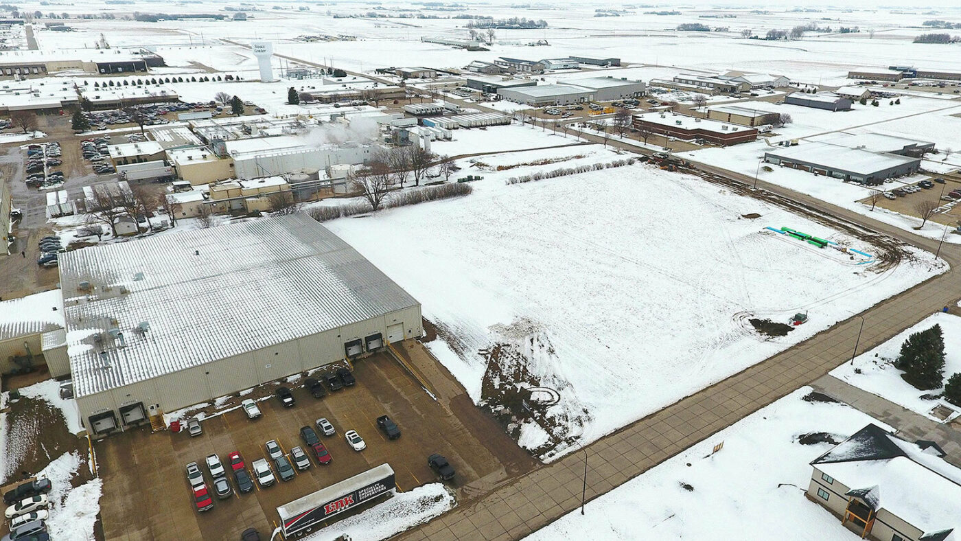 An aerial photo of the future location of Link's plant 4