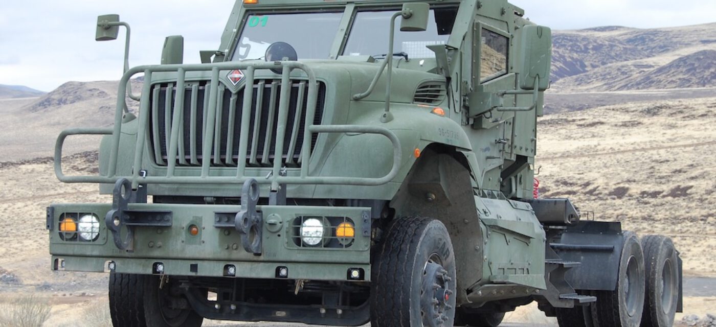 A Navy HTT vehicle