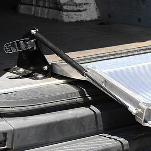 Spring assist feature on a deployed LB20 ramp