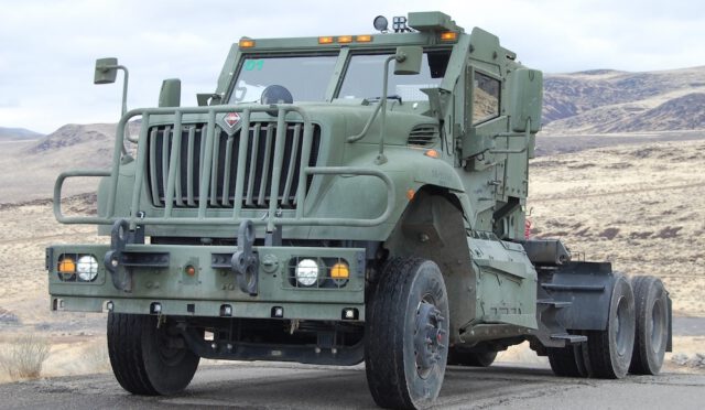 A Navy HTT vehicle