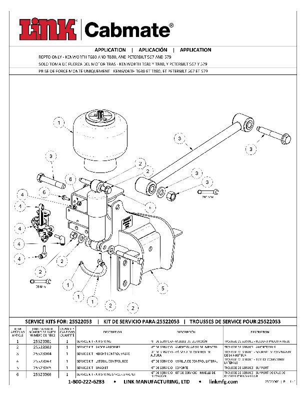 PACCAR Rear PTO Only document image - page 1