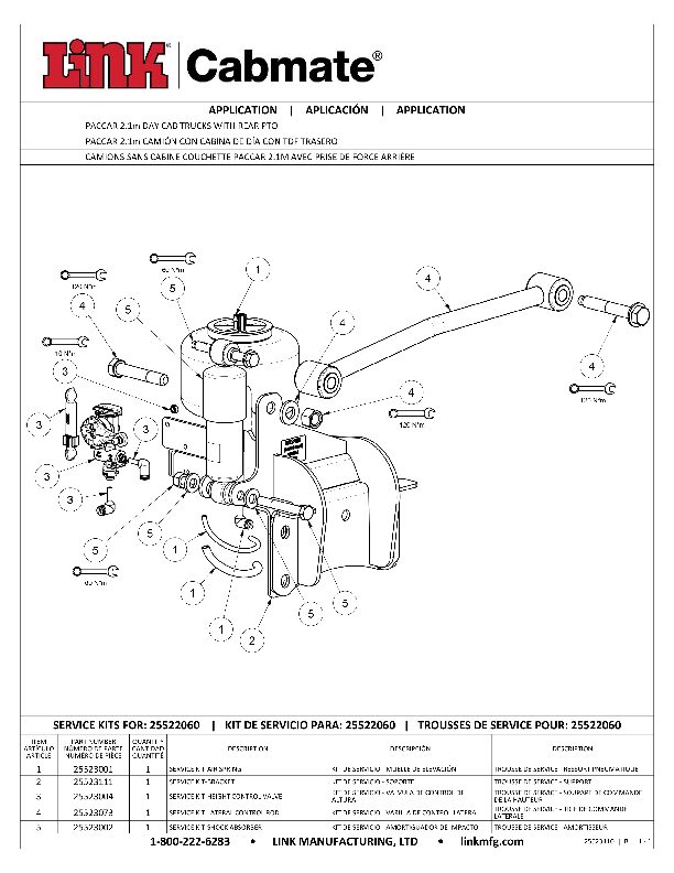 PACCAR Day Cab with Rear PTO document image - page 1