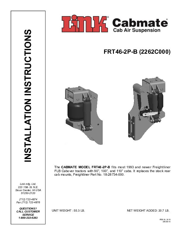 FRT46-2P-B document image - page 1