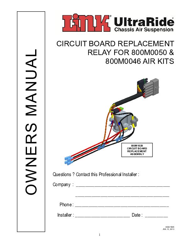 Circuit Board Replacement Relay document image - page 1