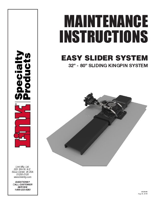Sliding Kingpin System document image - page 1