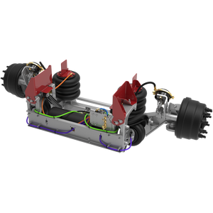 Steerable auxiliary suspension